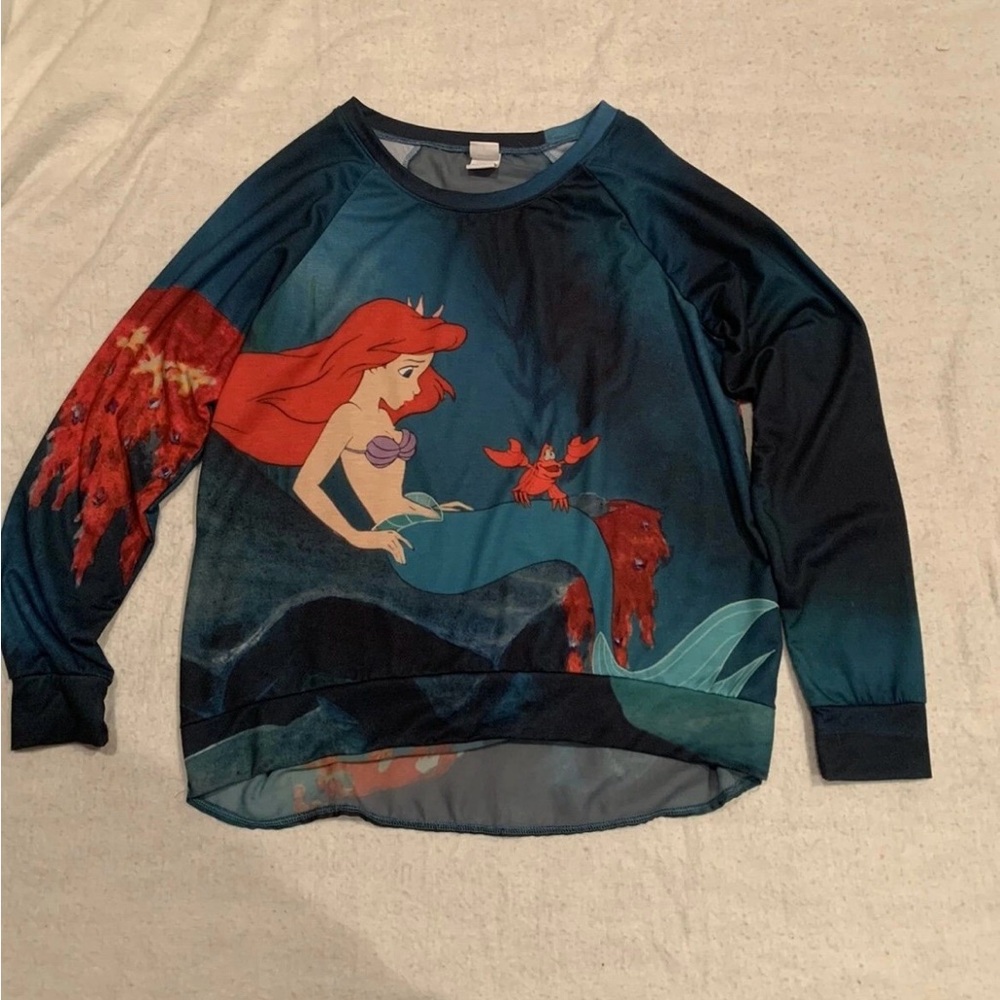 Disney The Little Mermaid long Sleeve Shirt with sheer back